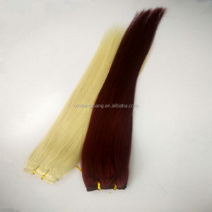 Toptan saç uzatma 26 inç 100gram sarışın bordo kalın uç 100% insan saçı 613 sarı saç örgü