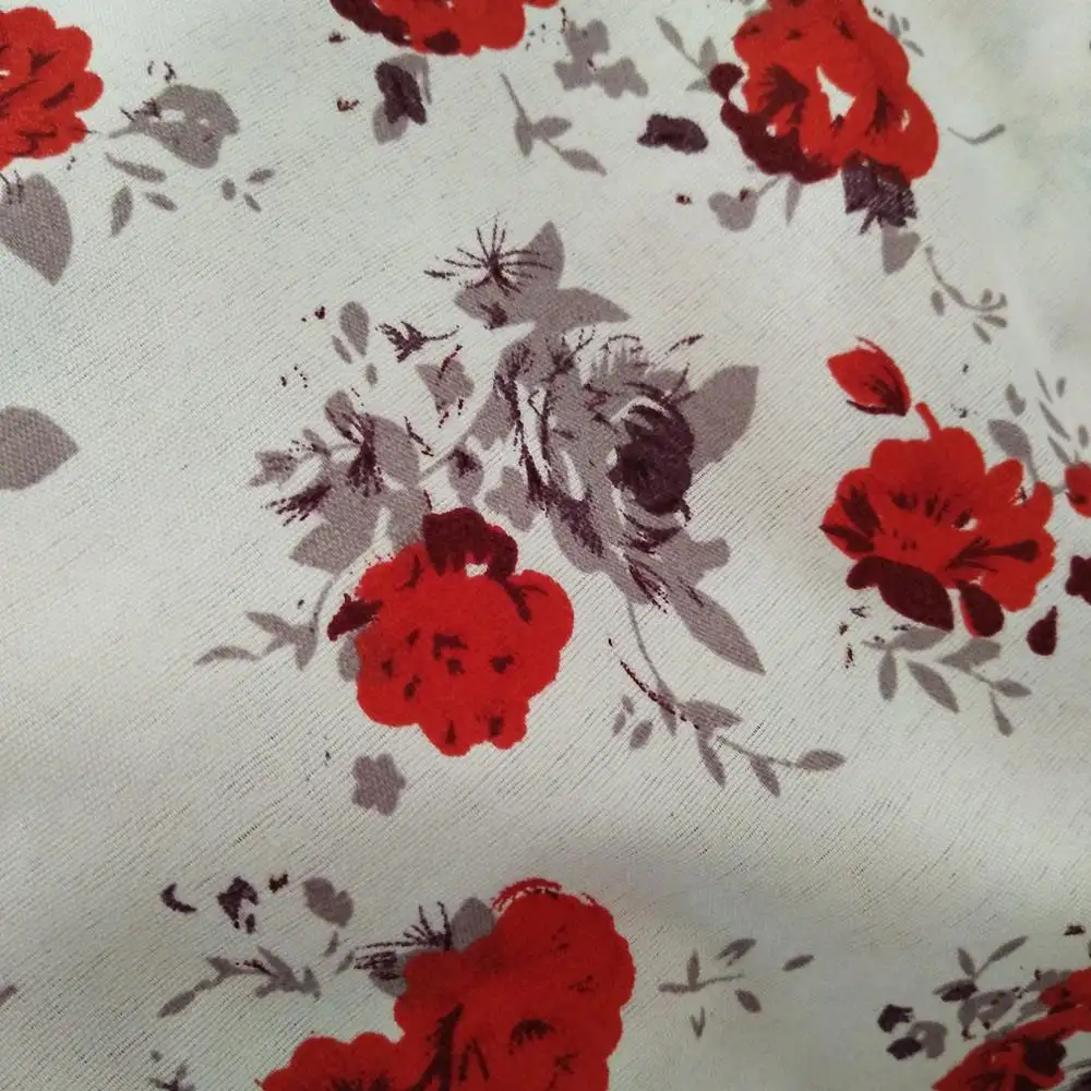 100% poliéster flor padrão pigmento impresso folha de cama tecido com alta qualidade