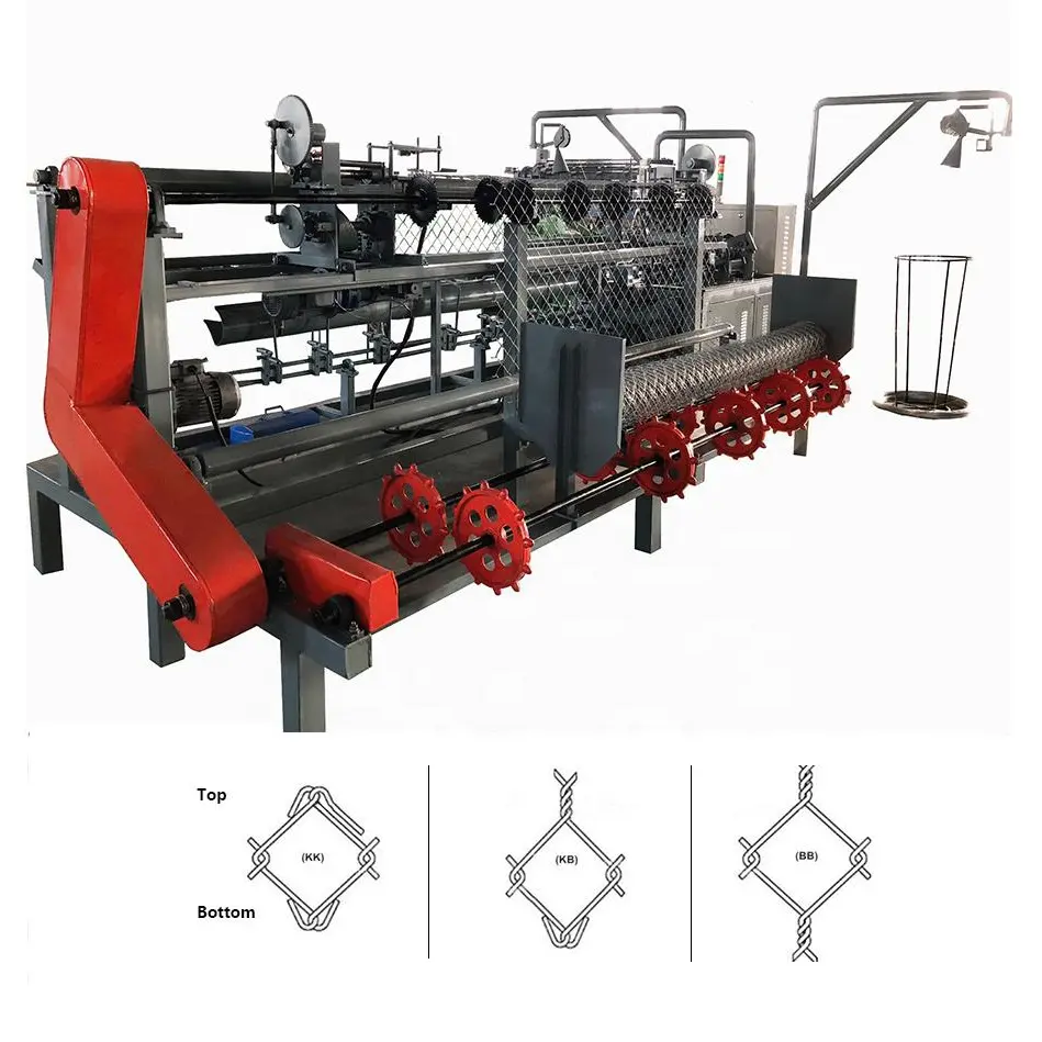 Pagar Tautan Rantai Galvanis Panas/Mesin Pembuat Jaring Kawat Siklon (Manufaktur)