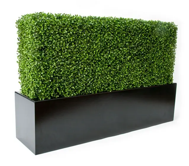 CQ-001 giardino verticale erba artificiale pannello verde siepe da parete in bosso di plastica con fioriera per giardino Privacy