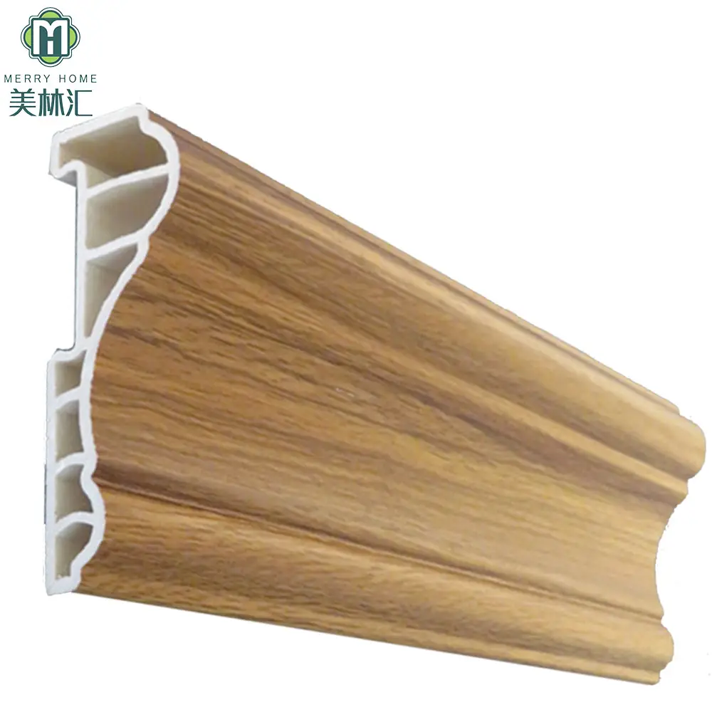 Moulures en polyuréthane pour panneaux de plafond, moulage mdf, grain de bois, pvc