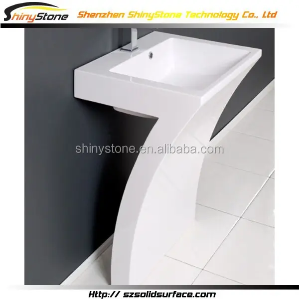 洗面台トップグレード自立型バスルーム固体表面