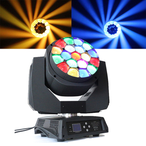 Yeni arı göz işın yıkama <span class=keywords><strong>Zoom</strong></span> 4in1 RGBW 19 adet 15W LED hareketli kafa arı göz hareketli kafa DJ yıkama hareketli kafa olay konser sahnesi