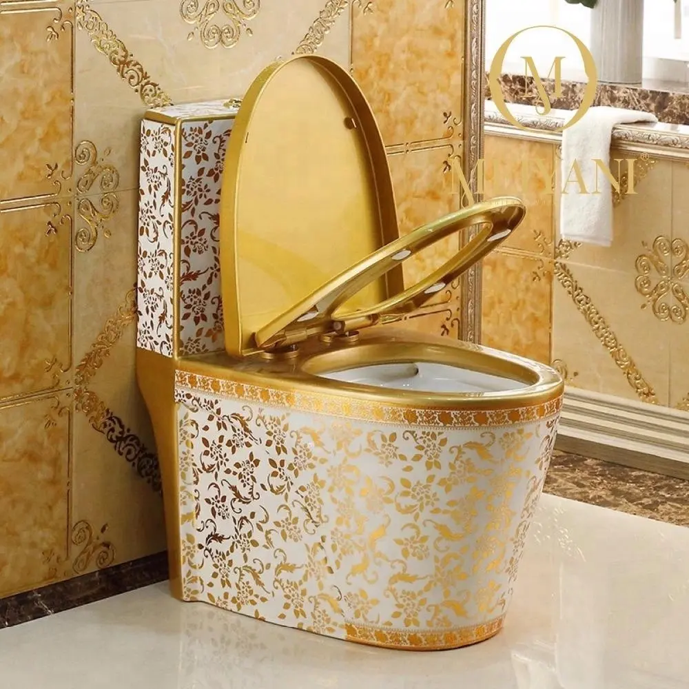 Meiyani Keramik Kualitas Terbaik Mencuci 250 Mm Satu Kepingan Emas Toilet BERGABUNG