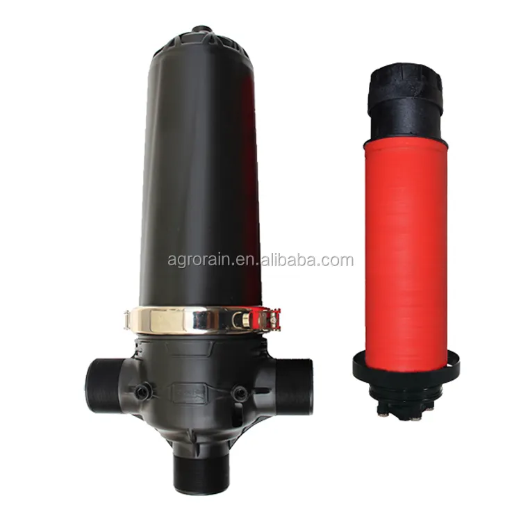 2 pulgadas de tipo T de limpieza automática Filtro de disco para el riego por goteo de agua del sistema de tratamiento AFD02120