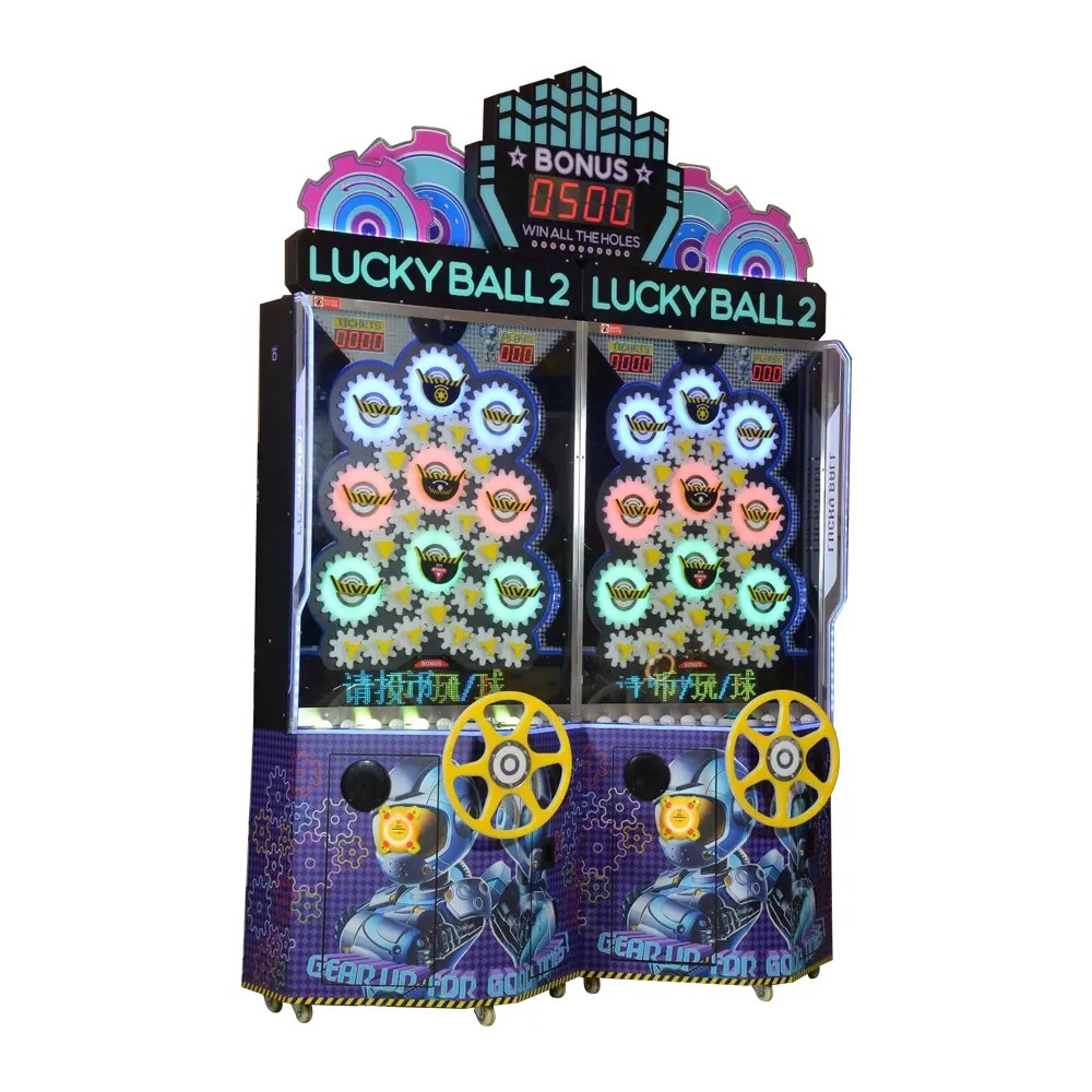 Venta caliente de monedas Lucky Ball Wheel Ticket Prize Arcade Redemption Lottery Game Machine para la venta