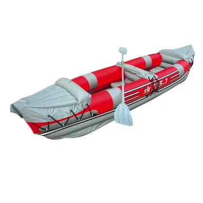 Caiaque inflável dobrável esportivo aquático, caiaque de pvc durável personalizado 2 pessoas
