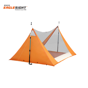 2 Person 30D Nylon Ripstop Waterproof Ultralight Trekking Pole Shelter Backpacking Tent for Camping