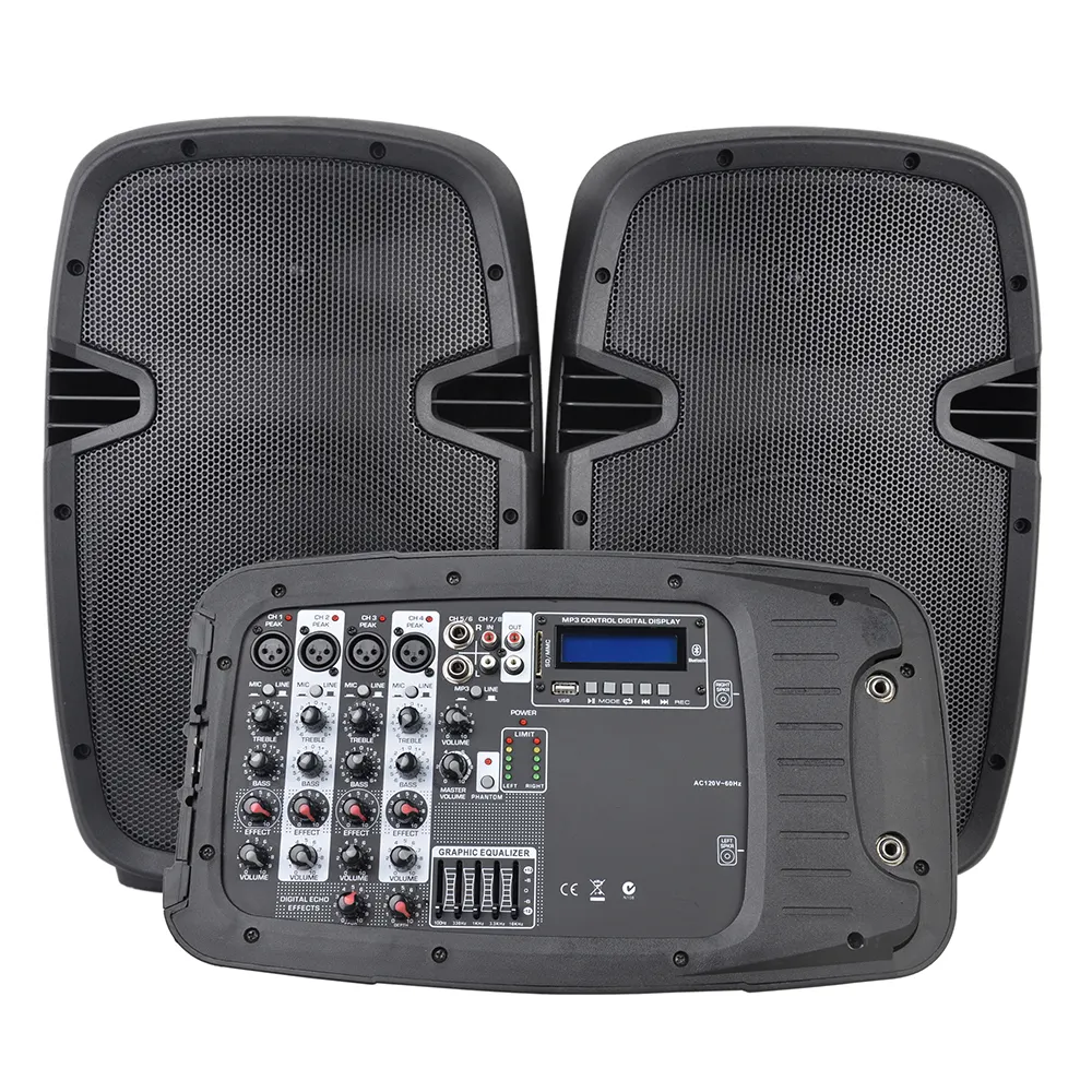 Nauwkeurigheid Pro Audio PML10SGQ-BT 10 Inch Aangedreven Speaker Pa Sound Luidsprekersysteem Met Versterker Zwart Ce Outdoor Plastic Pp Accepteren
