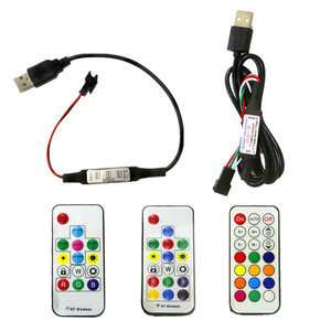 USB Пиксельная Светодиодная лента с пультом дистанционного управления, 5 в постоянного тока, 3 клавиши, RF, 14 клавиш, 17 клавиш, 21 клавиш, контроллер для WS2812B, SK6812 пиксельных полноцветных лент - Product Image 2