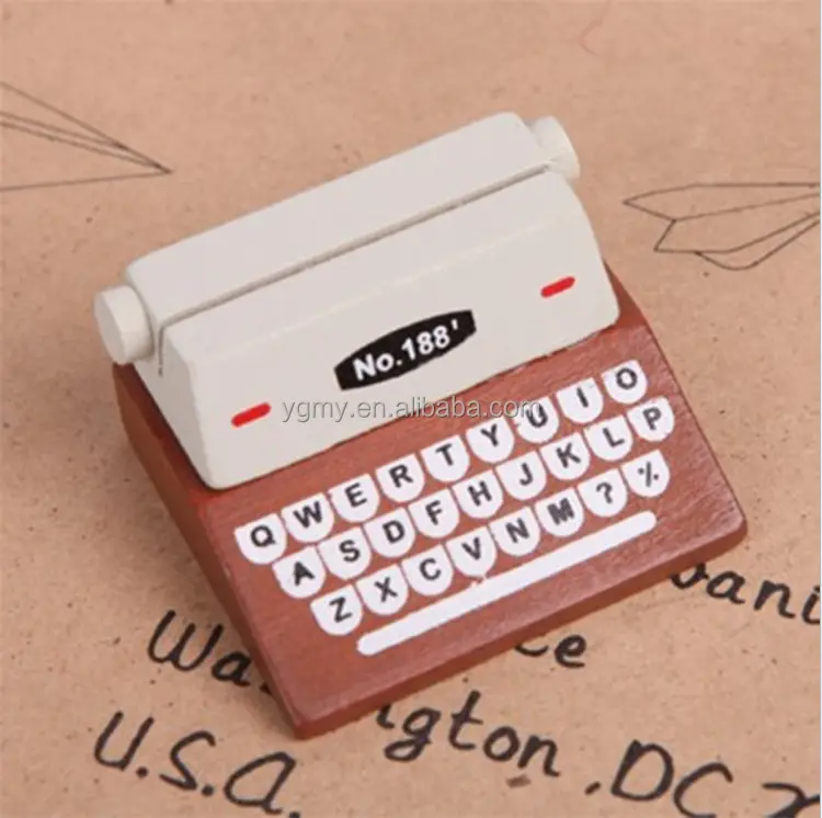 Vintage Dòng Máy In Thiết Kế Bằng Gỗ Tin Clips/Gỗ Memo Clip, Clip Board