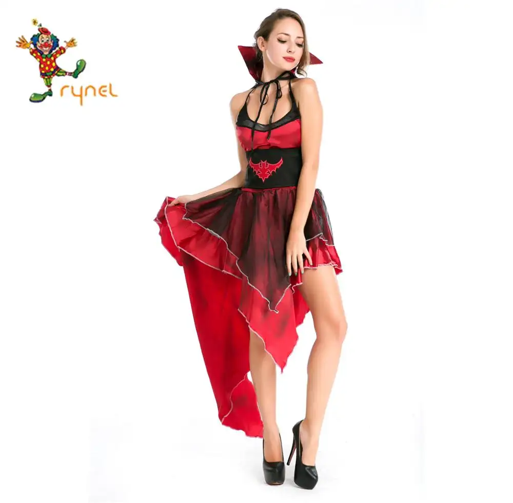 Disfraz de Vampire clásico para mujer, traje Sexy de talla grande para Halloween