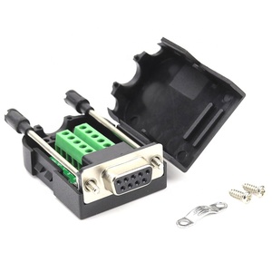Adaptador fêmea do conector do <span class=keywords><strong>D</strong></span>-<span class=keywords><strong>Sub</strong></span> de 9 pinos ao módulo terminal do sinal com os conectores do caso do produto
