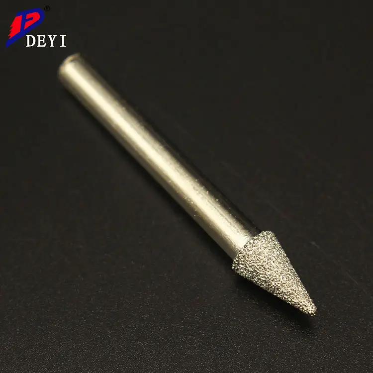 Brocas de diamante de 30 grados, 6mm, Granito de mármol, CNC, enrutador de grabado de diamantes, herramientas de tallado CNC PCD