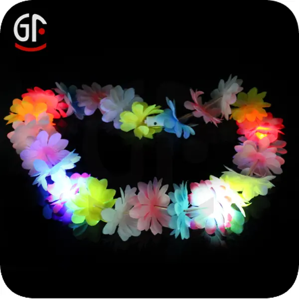 Flores y guirnaldas decorativas de plástico para decoración de fiestas, GF, prensa fácil, interruptor con tres modos de Flash