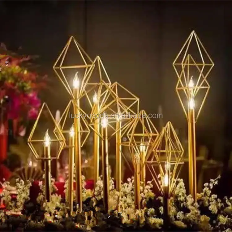 LDJ574 Luckygoods wholesale LED wedding walk way lantern for stage decoration
