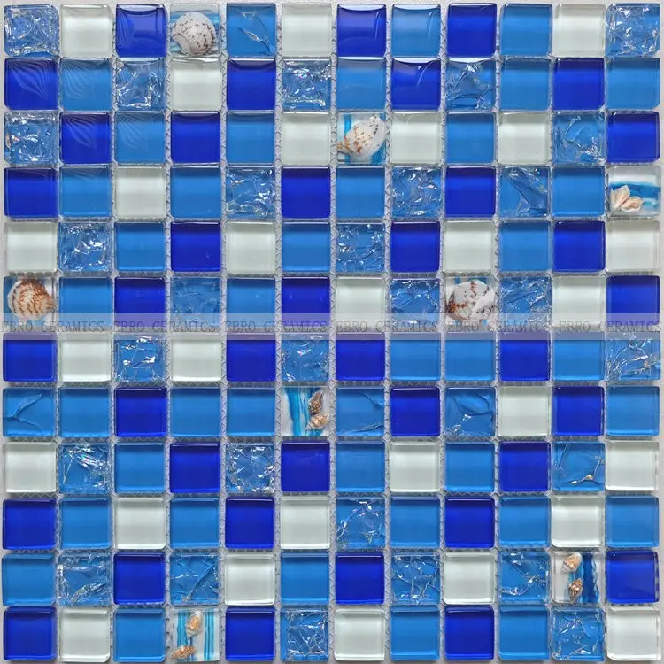 Fonte de fábrica mosaico do bluetooth, imagens mosaicas de vidro para piscina, materiais de construção