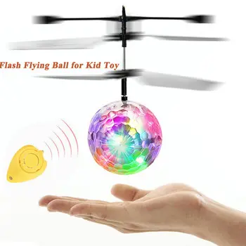 センサーフライングボール発光RCLEDボール電子赤外線誘導航空機リモコンおもちゃミニヘリコプター