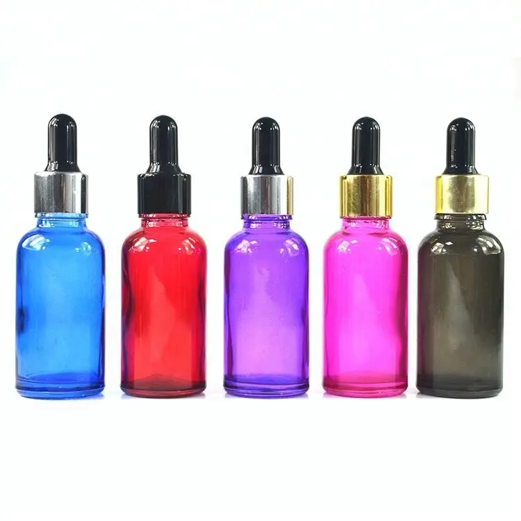 1 oz 30 ml matt frosted red perfume glass pipette childproof dropper bottles Screen printing box