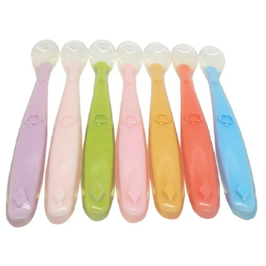 Cuillère en Silicone pour bébé, livraison gratuite, couleurs personnalisées, de qualité alimentaire, Non toxique, nouveau produit