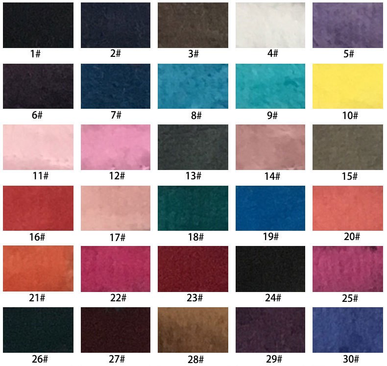Bottom cloth color card