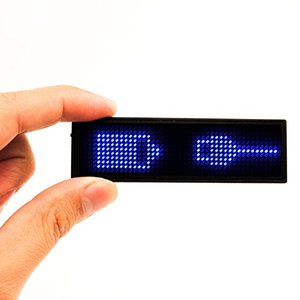 Placa electrónica personalizada LED para camareros, tarjeta de negocios recargable por USB, pantalla de programación de señal Digital, color rojo y azul - Product Image 5