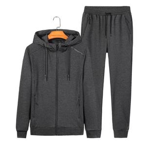 批发定制男士训练跑步健身穿空白连帽衫运动服套头衫运动服