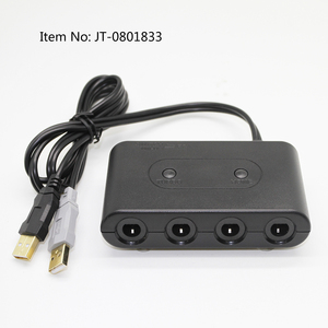 For Wii U Adapter 4 Port for Gamecube for NGC Controller Adapter for Nintendo Wii U/Switch/PC <strong>USB</strong> Controller Adapter