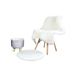 Çin fabrika toptan hakiki beyaz avustralya koyun postu kilim renkli kürk halı koyun derisi kış için özel boyut - Product Image 6