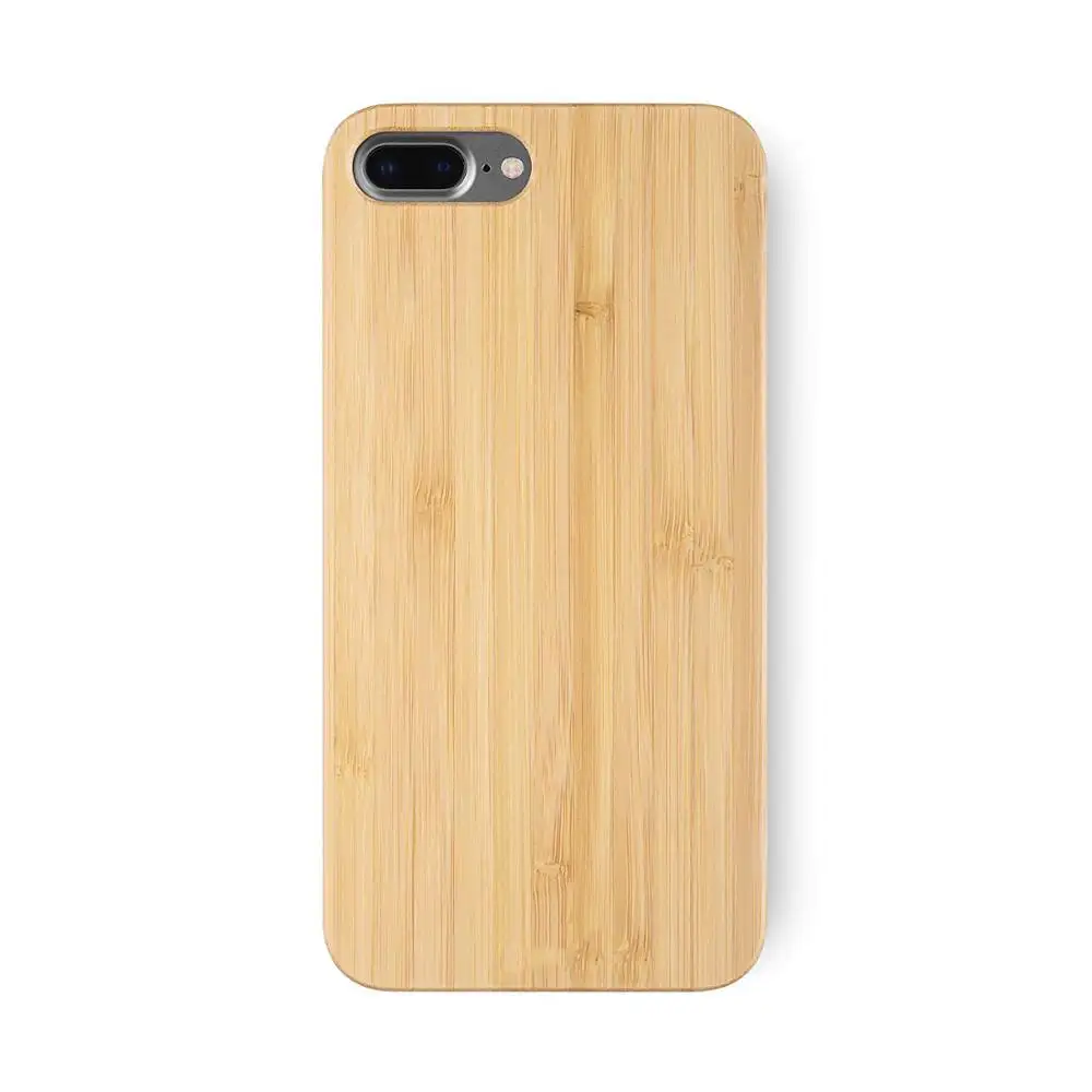 Wholesale Hot Custom Blank Bamboo Wood Phone Case Back Cover For Iphone 8