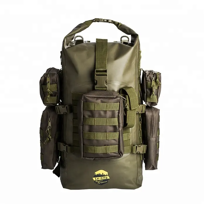 Ransel Molle Tahan Air 40L Luar Ruangan Ransel Taktis Ransel Assault Pack Ransel Tempur Tas Trekking