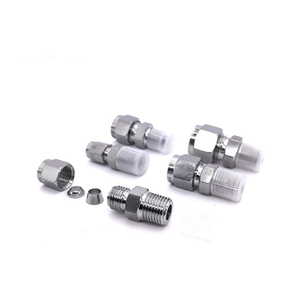 Chất lượng cao ZG 1/4 ''nam chủ đề, OD 3/8 inch <span class=keywords><strong>SS</strong></span> phụ kiện đường ống Kích thước đường ống lịch trình <span class=keywords><strong>40</strong></span> - Product Image 1