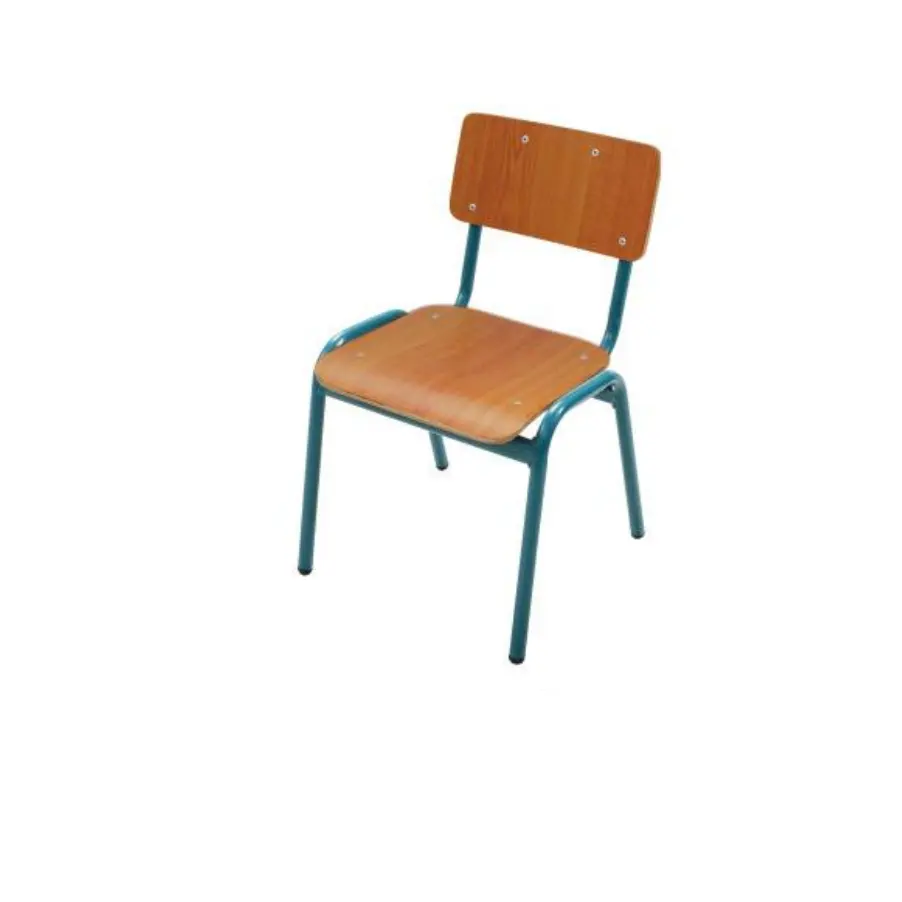 Tabouret en bois pour enfants, empilables, avec cadre métallique, chaise d'étudiants, utilisé pour pépinière et école, en vente