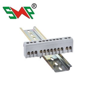 接地连接带 Din 导轨支架 PA66 的黄铜棒接线端子 - Product Image 1