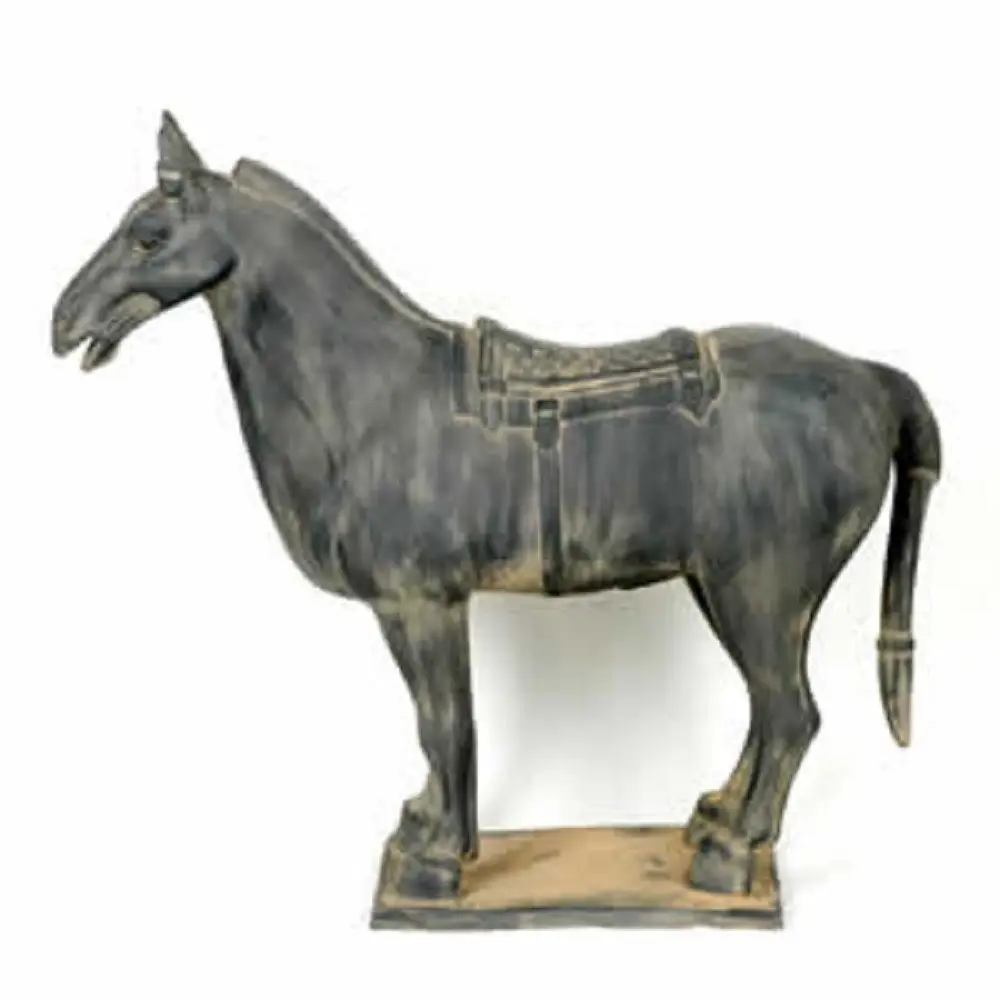 Terracotta cavallo 10 "" Cavallo "Terra Cotta Guerriero, Marrone