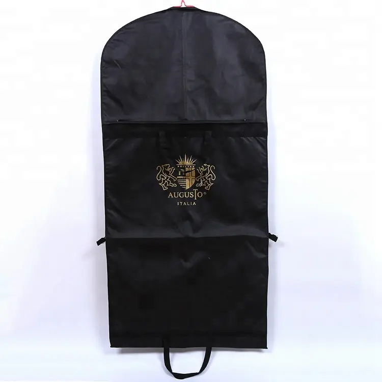 Fashion Side Zipper Non Woven Foldable Clothes Cover Travel Storage Suit Garment Bag