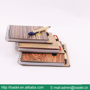 <strong>Printing</strong> Wooden Pattern Cover Eco Friendly <strong>Notebook</strong> <strong>with</strong> Pen - Product Image 5