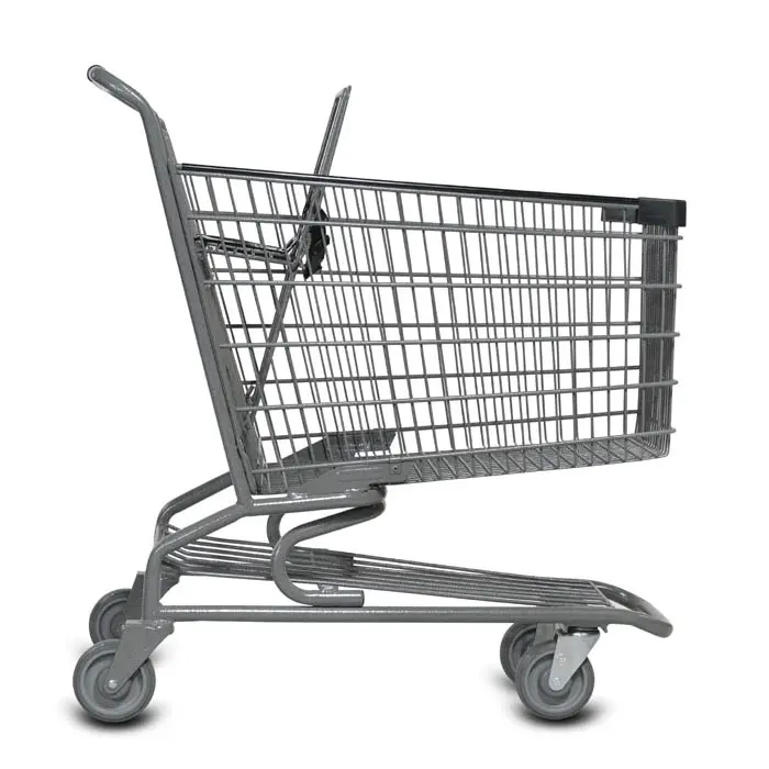 Fabricante profesional de estilo americano 180l Metal de supermercado carrito de compras