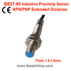 M8 Nicht Bündig Unshielded 4mm Erweiterte Abstand Metall Induktive <span class=keywords><strong>Proximity</strong></span> Schalter <span class=keywords><strong>Sensor</strong></span> NPN/PNP 3 Drähte 5 v/12 V/24VDC IP67 (<span class=keywords><strong>IBEST</strong></span>)
