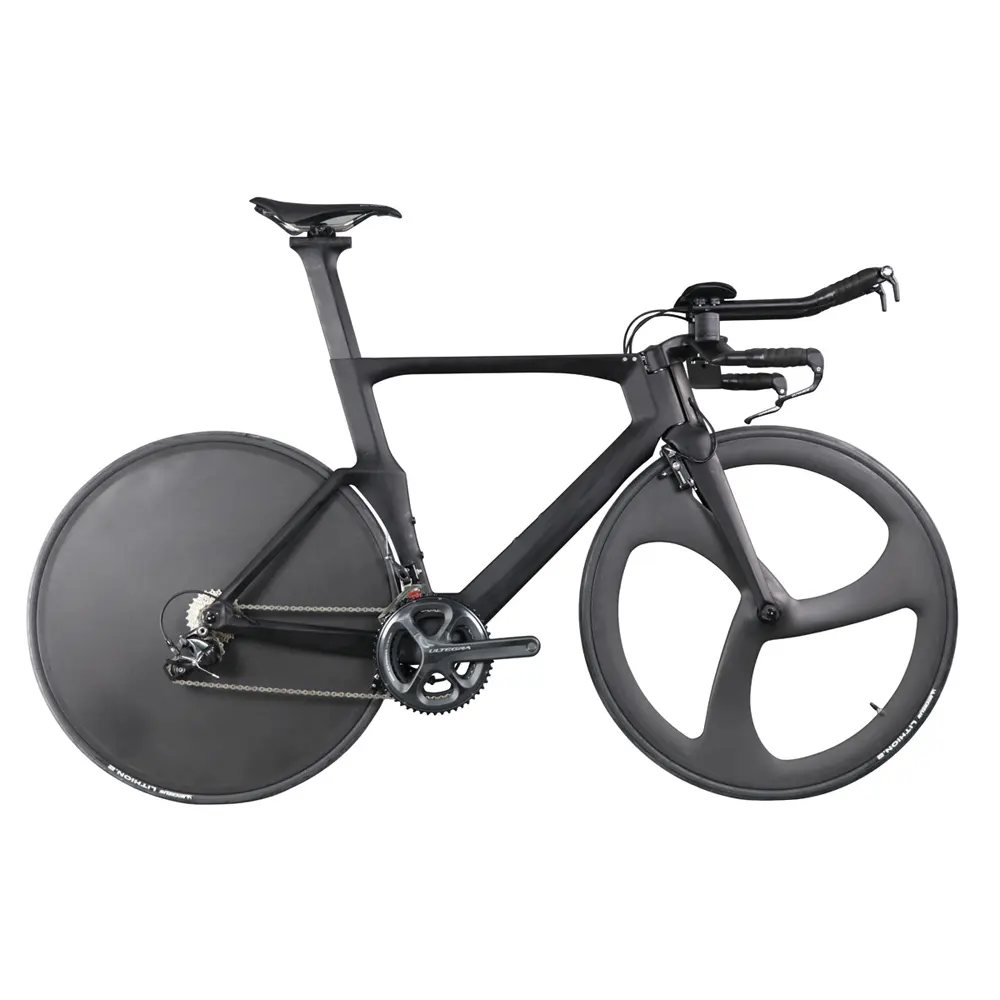 ICAN super qualità della luce piena del carbonio a velocità singola fix gear bike solo 9.11kg TT/tempo di prova/triathlon aero race bicicletta