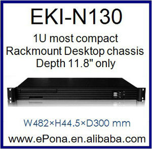 1U siêu nhỏ gọn Rackmount, máy tính để bàn khung gầm/trường hợp chiều sâu 11.8 "chỉ EKI-N130 - Product Image 5