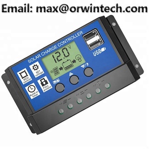 <strong>PWM</strong> 10/20/30A Solar Charge <strong>Controller</strong> 12V 24V LCD Display Dual <strong>USB</strong> Solar Panel Charge Regulator - Product Image 2