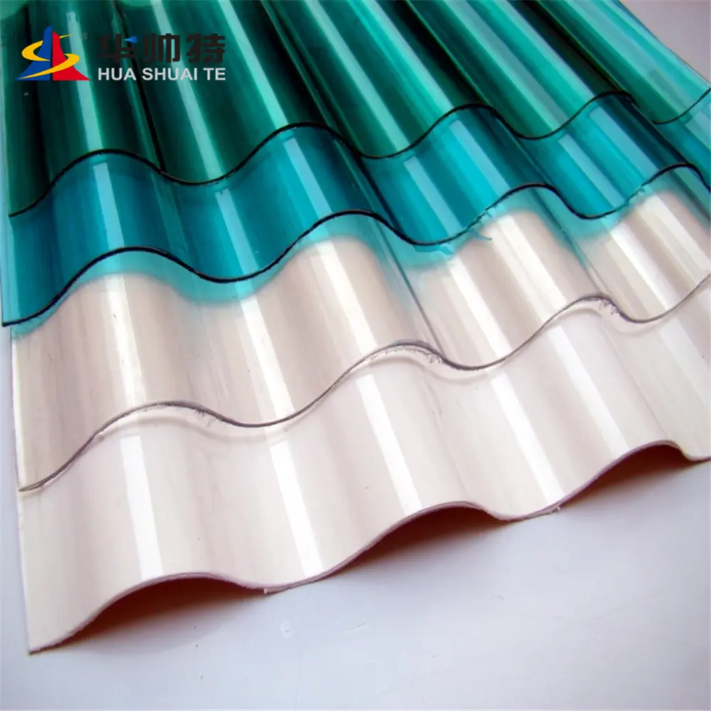 Huashhuaite-láminas de plástico corrugado para techos, policarbonato