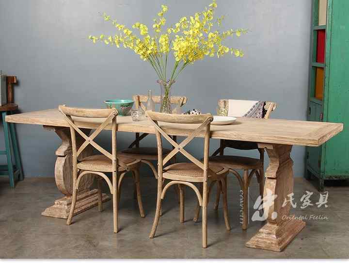2021 Wholesale China Reclaimed Rustic Wood Natural Dining Table Outdoor Dining Table