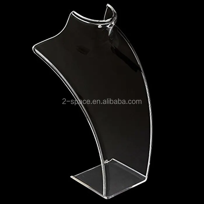Manichino Busto Monili del Supporto Del Basamento Trasparente 3D Acrilico Collana Jewelry Display