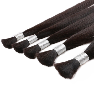 Xuchang Harmony saç 100 g/adet 18 "20" 22 "24" 26 "manikür hizalanmış bakire Remy saç demetleri doğal renk % 100% insan saçı toplu - Product Image 4