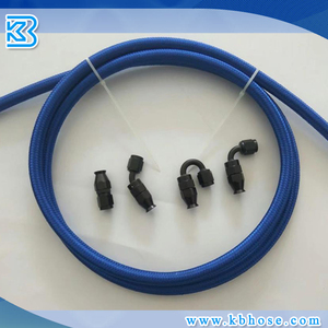 แข่งรถ An6 An8 An10 An12 PTFE น้ำมัน Cooler ท่อสีแดงสีฟ้าตรง 90 องศาอลูมิเนียมอุปกรณ์ An End