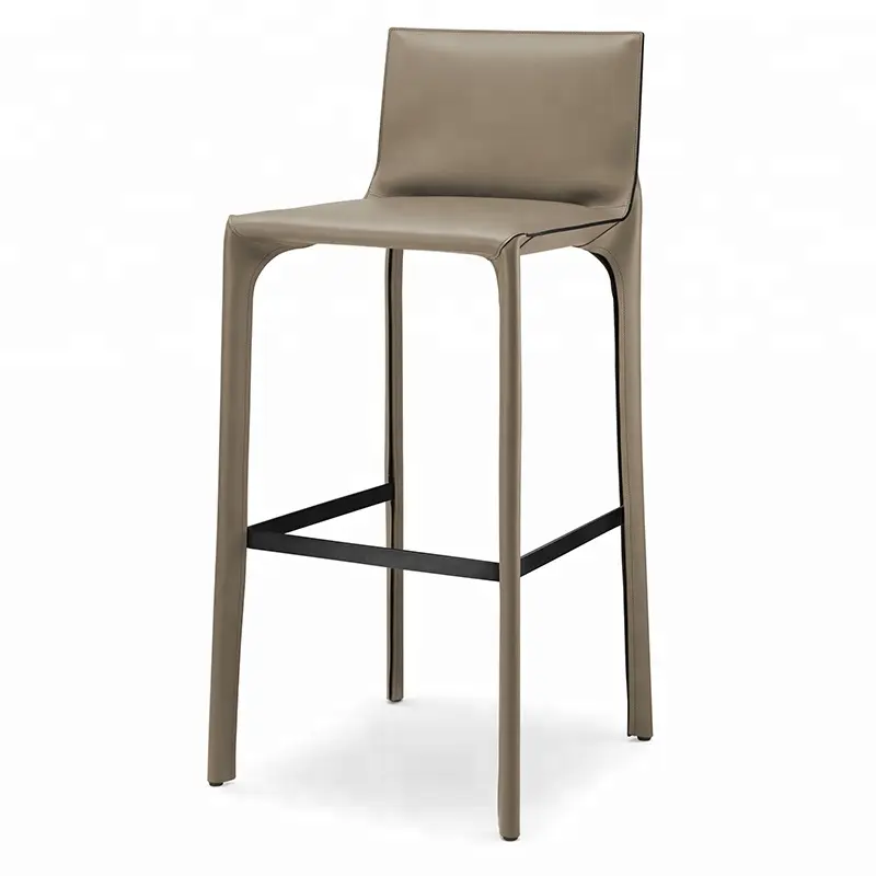 Design simples e moderno ferro BI-CAST couro cadeira de bar para bar
