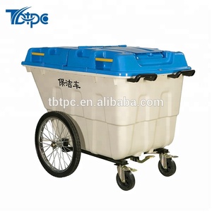 HDPE 400 Lít Giỏ Rác Màu Vàng Và Vận Chuyển Chất Thải 400 L Nhựa Rắn Chất Thải Giỏ Hàng - Product Image 3