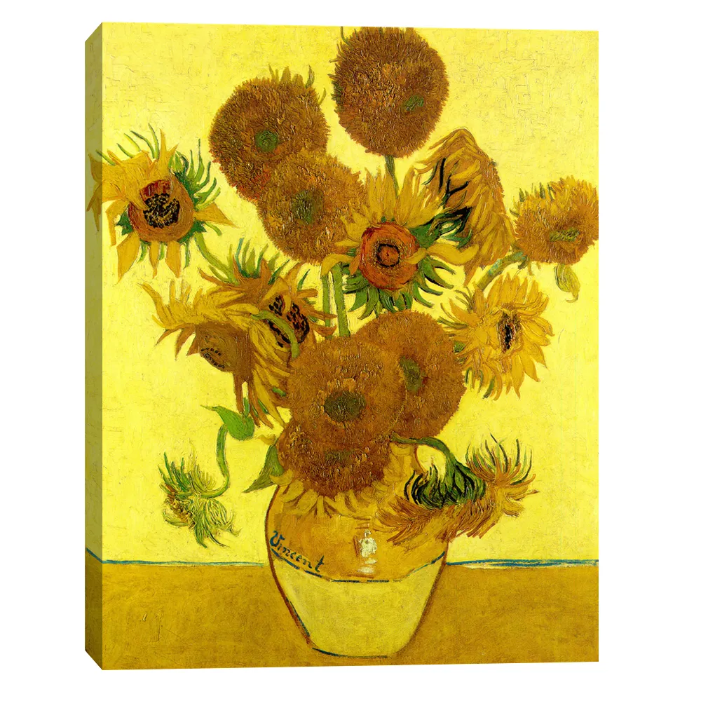 In many styles excellent performance van gogh vase with fifteen sunflowers